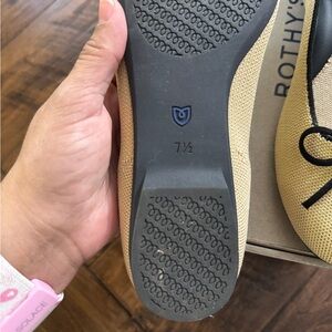 Rothy's Beige and Black Flats